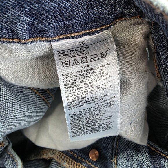 Old Navy Jeans Womens 20 Blue High Rise Slouchy Straight Distressed Raw Hem - Picture 11 of 11